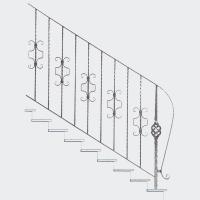 Кованые лестницы - арт. 015